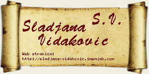 Slađana Vidaković vizit kartica
